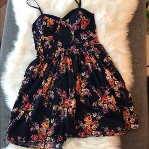 Navy floral dress